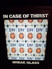 Vintage 1980's MILLER LITE Lighted Beer Sign "IN CASE OF THIRST BREAK GLASS"