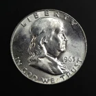 1963-D Franklin Half Dollar 90% Silver Uncirculated Brilliant Luster High Grade
