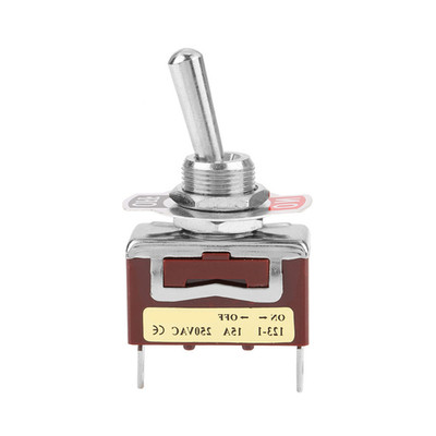 15A 250V On Off Momentary Toggle Switch Rocker Switch 2 Pin 2 Position 12mm SET
