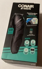 Conair Haircut Kit, Men's Cord/Cordless Color Coded Clippers Case Scissors Comb