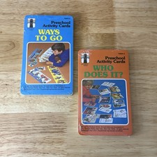 Vintage Educational The Rainbow Works Activity Cards Transportation Occupations