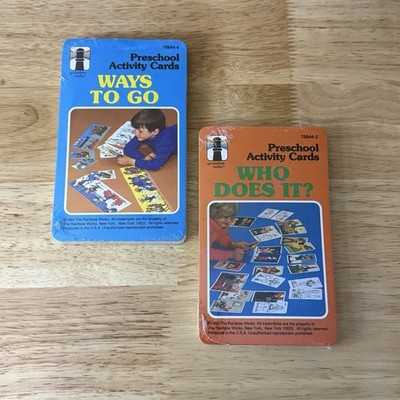 Vintage Educational The Rainbow Works Activity Cards Transportation Occupations