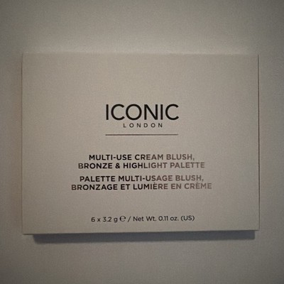 Iconic London Multi-Use Cream Blush, Bronze & Highlight Palette 6 x 3.2g