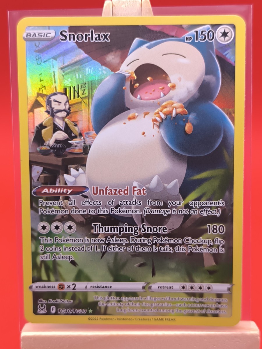 Snorlax TG10/TG30 Lost Origin Trainer Gallery Ultra Rare Pokemon Card * New  * | eBay