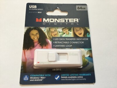 1pcs NEW 64gb Monster flash drive USB3 for PC and Androids with Standard USB3