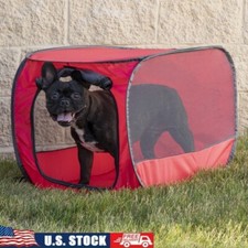 Soft-Sided Pop-Up Dog Kennel Portable Mesh Travel Crate Indoor Outdoor New