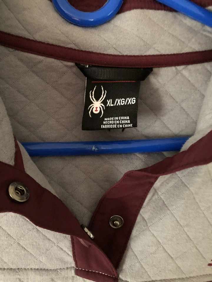 SPYDER ЖЕНЩИН СЕРЫЙ БОРДОВЫЙ ПУЛОВЕР РУБАШКА РАЗМЕР XL - Изображение 4 из 4