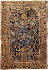 6x9' Authentic Antique Perrsian Blue Sarouuk Mohajeraan Rug # F-6481