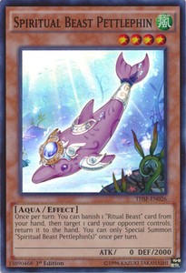 Spiritual Beast Pettlephin - THSF-EN026 - Super Rare - 1st Edition x3 - Near Min