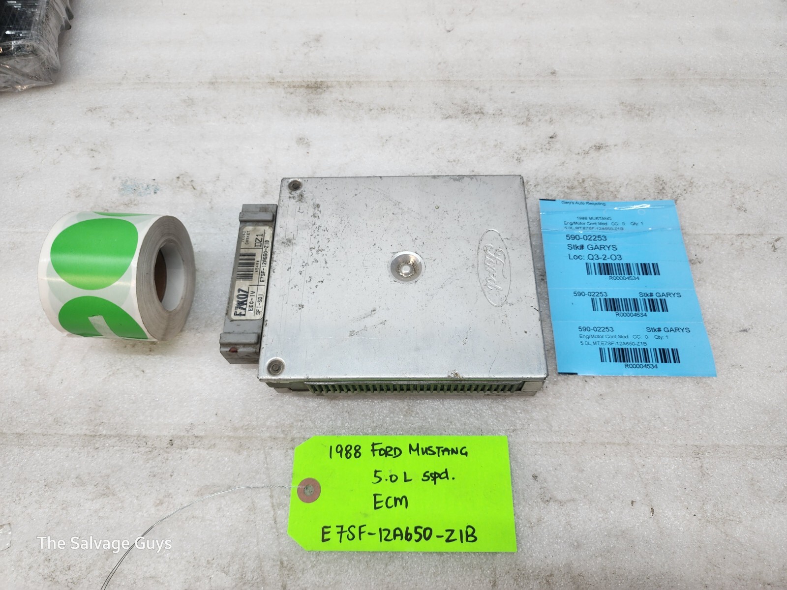 87 88 FORD MUSTANG 5.0 SPEED DENSITY ENGINE COMPUTER ECM ECU E7SF 