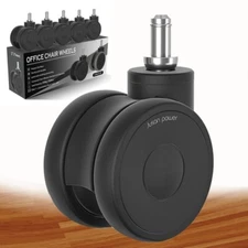 5Pcs Office Chair Caster Rubber Swivel Wheels Replacement Heavy Duty 3 inch