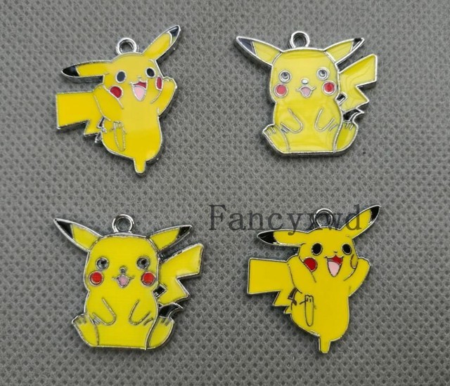 Lots 100 pcs POKEMON Pikachu Charm Pendant Finding Bead Jewellery