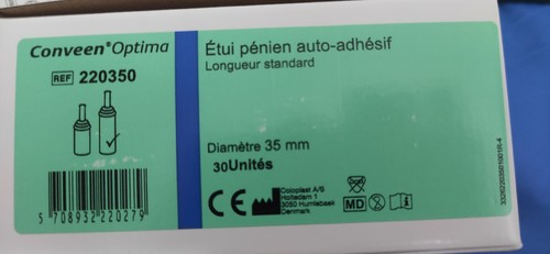 30 Étui pénien 35 mm + 30Poche Urinaire et tube Coloplast 750ml  - Bild 1 von 2