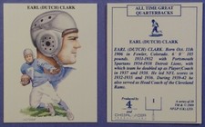 1989 Channel 4 All Time Great Quarterbacks - #1 Earl (Dutch) Clark (NM to Mint) 
