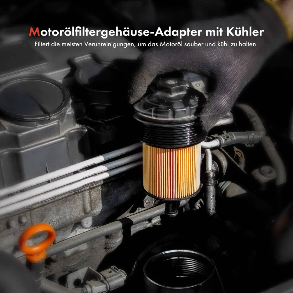 Ölfilter Gehäuse für BMW 3er E90 E91 E93 320d 1er E81 E87 5er E60 X1 E84 X3 E83 - Bild 2 von 4
