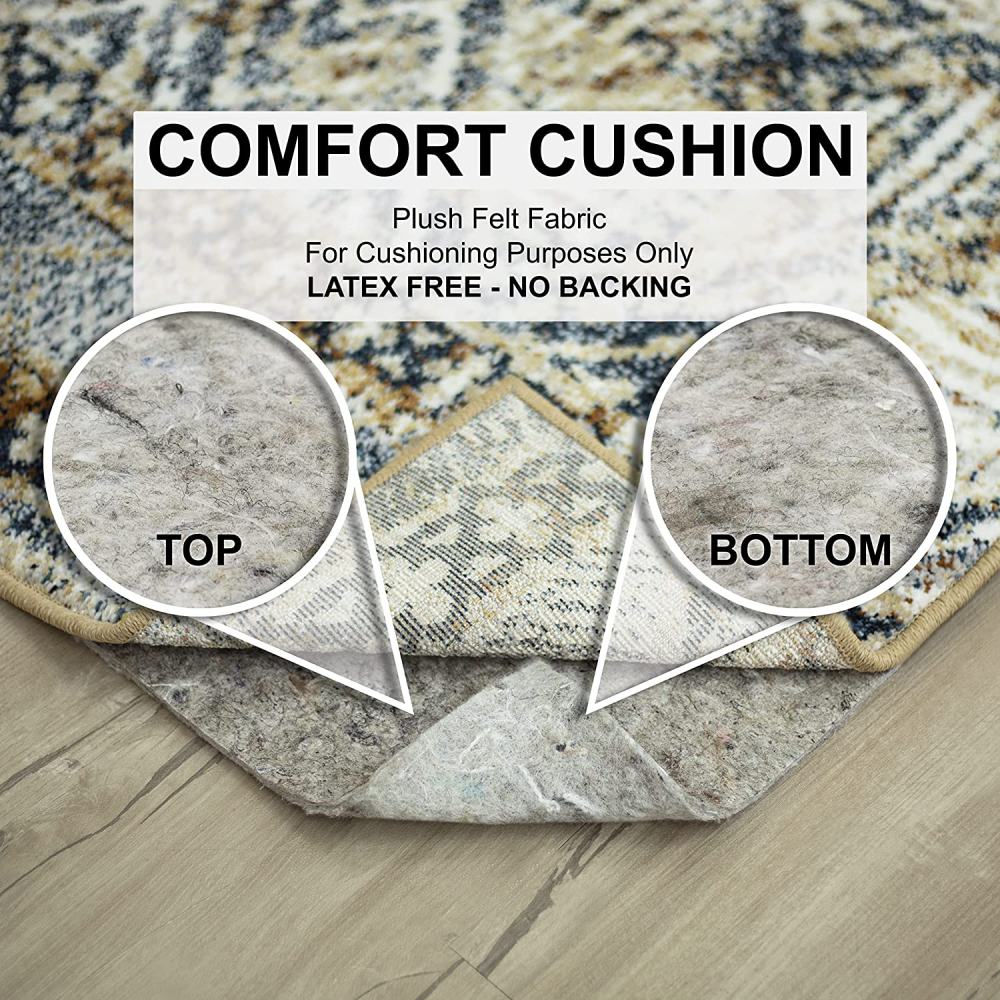 Mohawk Home Reversible Pet & Spill Proof Rug Pad - Gray Felt, 8' X 10', For Hard Floors & Carpets - View #9
