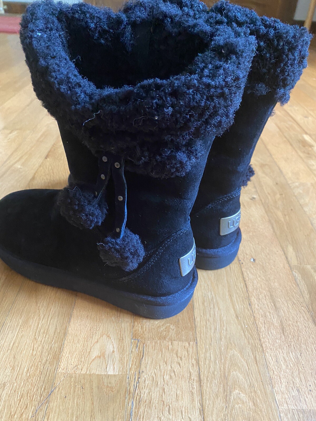 UGG Australia Plumdale Cuff Short Black Boots Size 5 - New! image 2