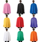 ADULT SUPERHERO COSTUME CAPE MENS WOMENS 36" CLOAK BLACK RED BLUE WHITE GREEN