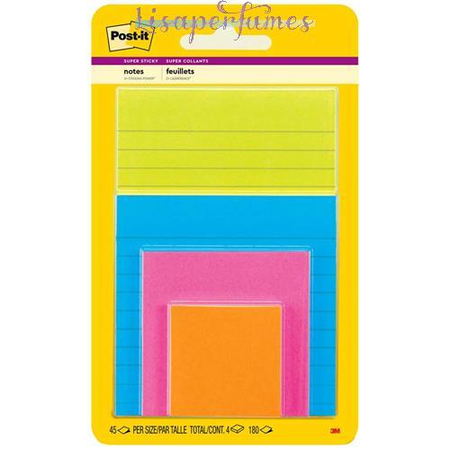 Post It Super Sticky Notes 45 hojas/4 almohadillas nuevo en caja - Imagen 1 de 1