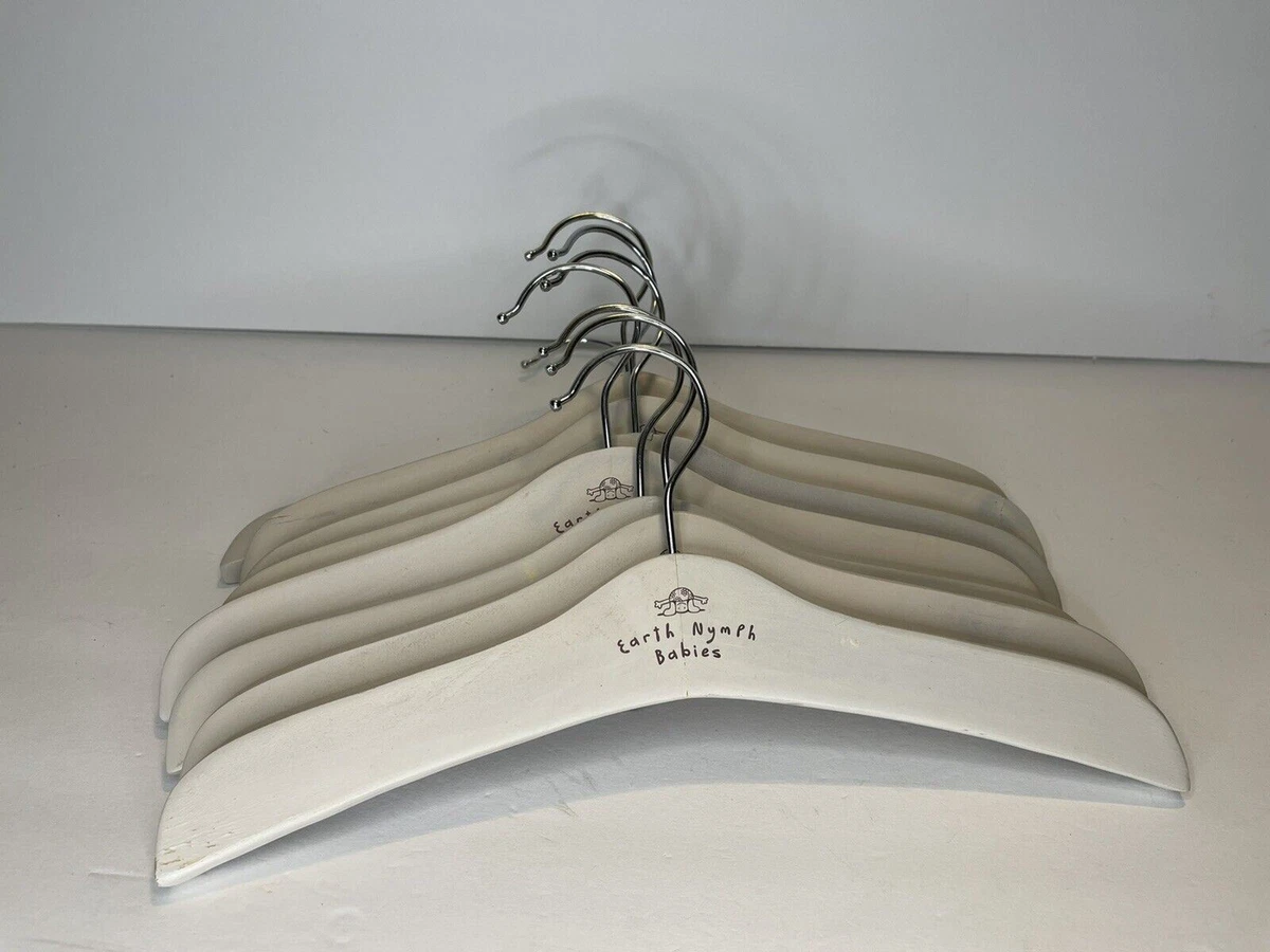 Kid's White Wood Shirt Hangers