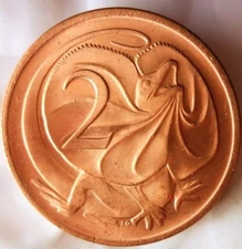 1981 AUSTRALIA 2 CENTS - AU/UNC From Mint Roll - FREE SHIPPING - BIN #HHH