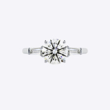18k White Gold Ring For Wedding Round Lab Grown Diamond 2.50 Carat IGI