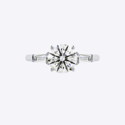 Damenring Lab Grown Rundschliff Diamant 2,50 Ct IGI 18k Weißgold E F VS