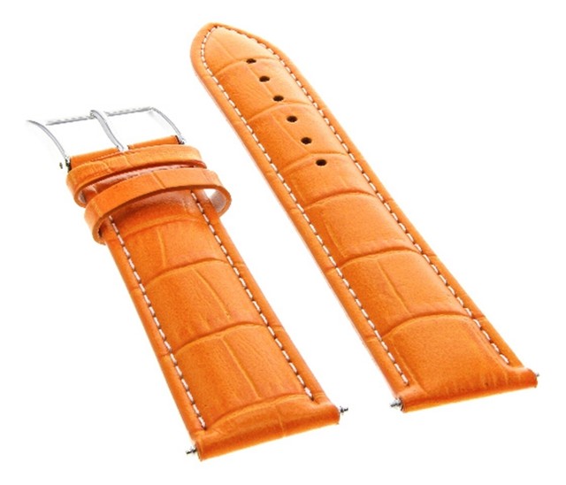 18MM LEATHER WATCH BAND STRAP FOR TUDOR WATCH ORANGE WHITE STITCH eBay