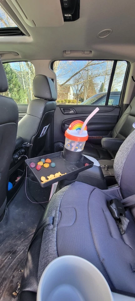 Kids Travel Tray – Car Seat and Car Cup Holder Tray - Tray for Snacks - Image 4 of 4