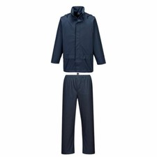 Image of Portwest Sealtex Essential Waterproof Rainsuit Two Piece Jacket & Trousers Navy