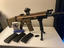 UPGRADED Cybergun FN Herstal SCAR-L Airsoft AEG *with 7 attachments included!*
