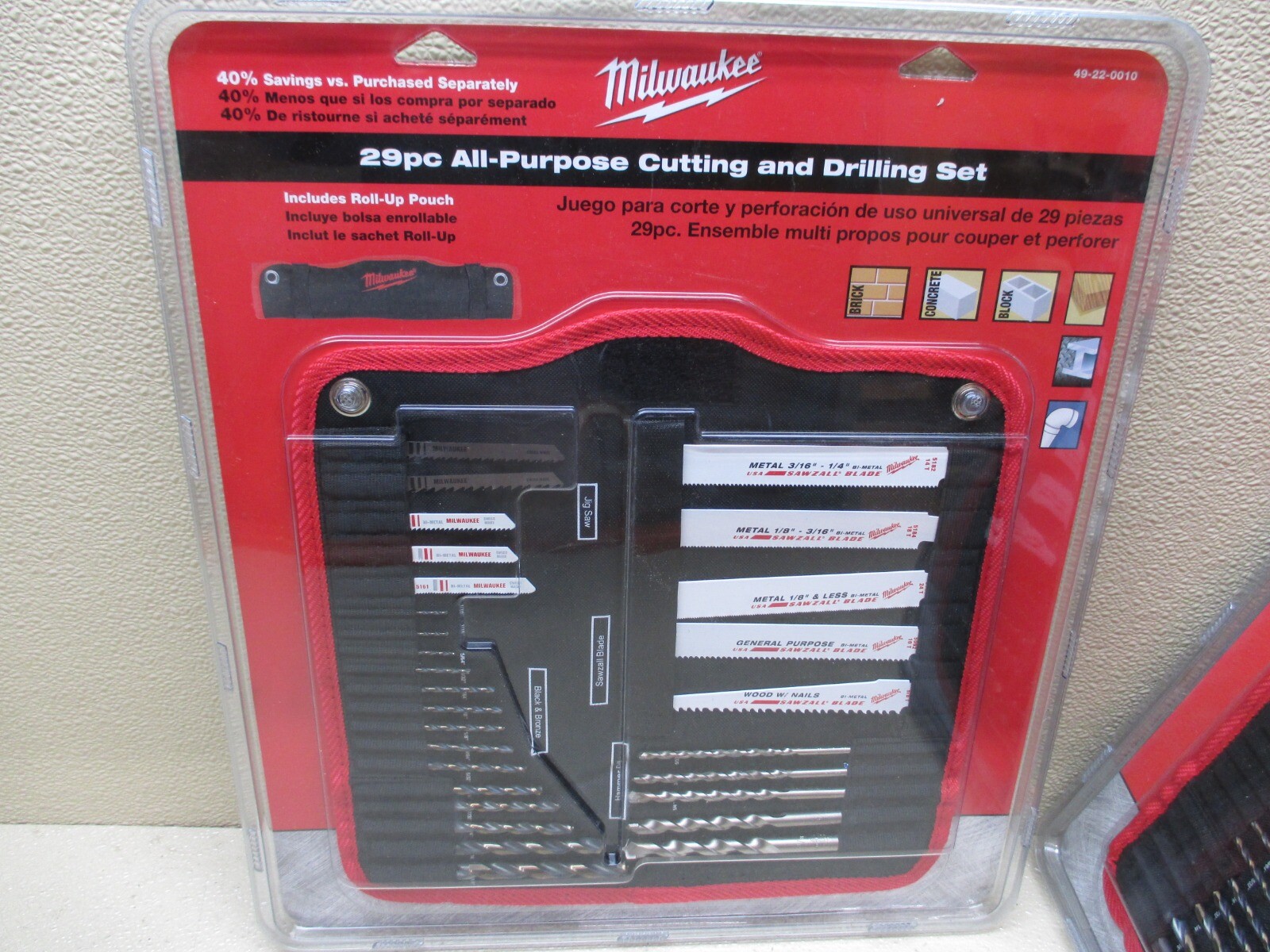 Milwaukee Sawzall Blade Drill Bit Set Kit 49220010 29 Piece Jig Saw in Case eBay