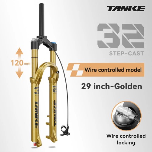 26 27.5 29er 120mm Travel MTB Fork Rebound Air Suspension Front Quick Release - Picture 41 of 44