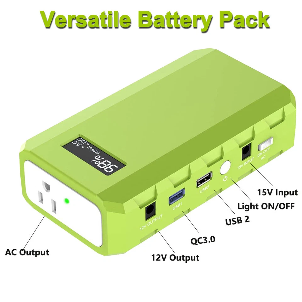 Portable Power Bank 88.8Wh AC Outlet 65W Power Station Battery USB Fast Charger - Image 3 of 4