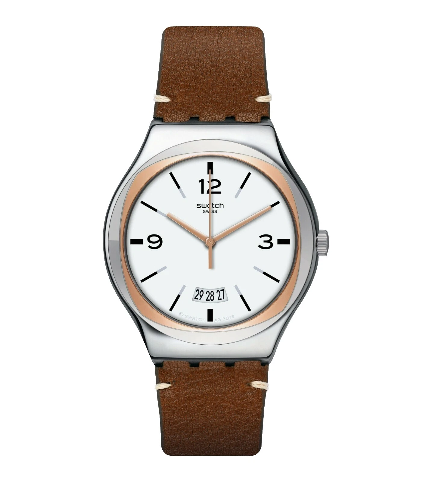 Swatch Irony Leather Band Wristwatches