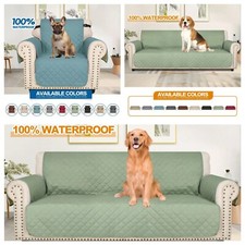 Sofa Slip Cover Quilted Soft Covers Pet Furniture Protector Throw 1-4 Seater