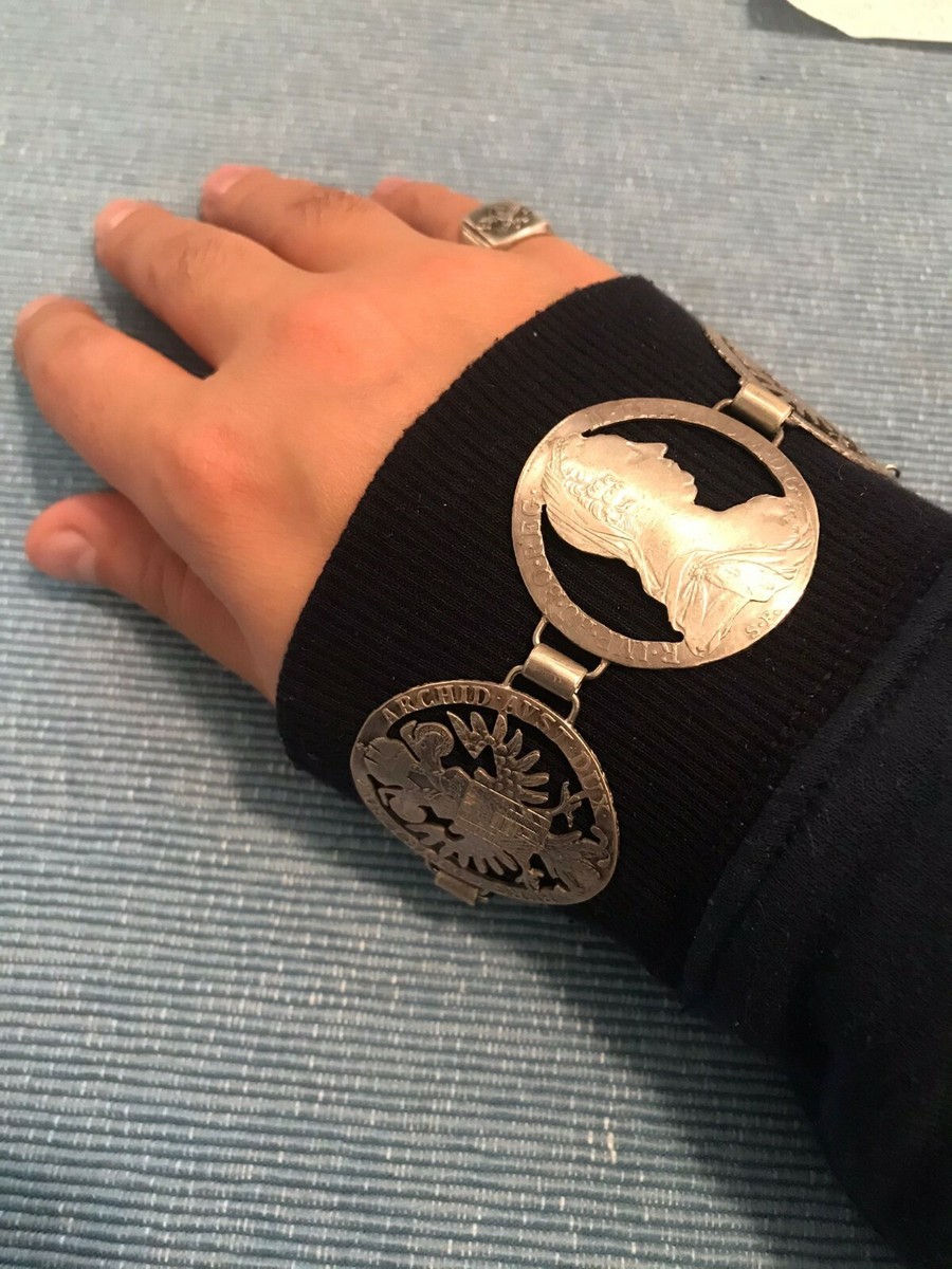 Antique silver bracelet, Maria Theresa (1740-1780) Habsburg View 6