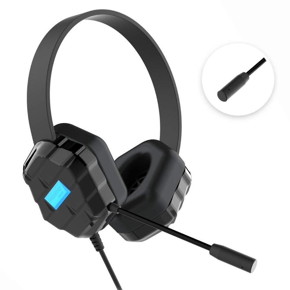 Gumdrop DropTech B1 Headset On-Ear Headphones for Kids w/Boom Mic, 3.5 mm Che...