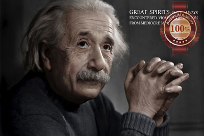 ALBERT EINSTEIN FAMOUS QUOTE MOTIVATIONAL INSPIRATIONAL PRINT PREMIUM POSTER