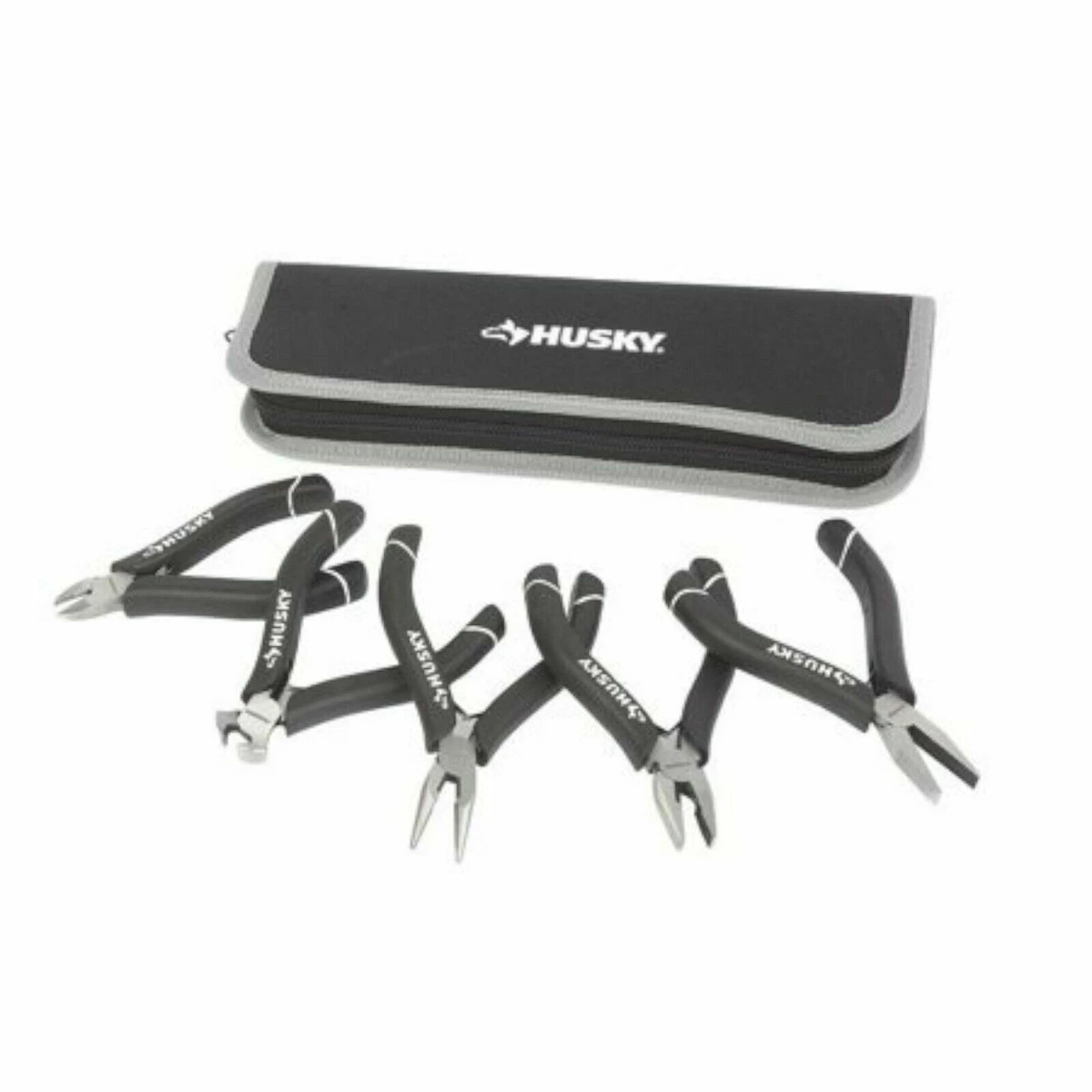 4x NEW Husky 5 Piece Mini Pliers Set Case Craft Hobby Hand Tools Precision