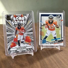 2023 Panini Donruss MARVIN MIMS BOMB SQUAD SP + Rated Rookie Denver Broncos Card