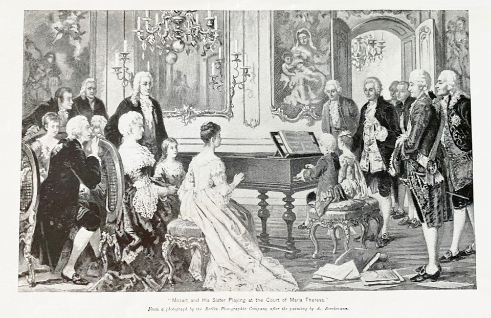 1895 Art PrintsMASTERS OF MUSIC PAINTINGSBach,er,Mozart,Wagner