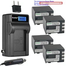 Kastar Battery LCD AC Charger for BP-2L24 NB-2L24 & Canon MVX300 MVX200i MVX250i