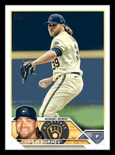 Corbin Burnes 2023 Topps #225  Centered Mint Milwaukee Brewers