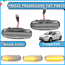 COPPIA FRECCE LATERALI PROGRESSIVE LED FIAT PUNTO EVO TRASPARENTI DINAMICHE