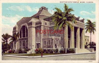 Scottish Rite Miami 1933 SCOTTISH RITE TEMPLE, MIAMI, FLORIDA | eBay