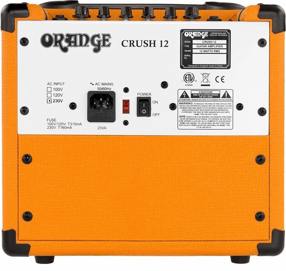 Orange Amplifiers Crush12 12W 1x6 Guitar Combo Amp Orange - Image 3 of 4