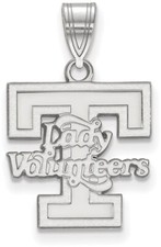 10K White Gold University of Tennessee Medium Pendant by LogoArt (1W045UTN)