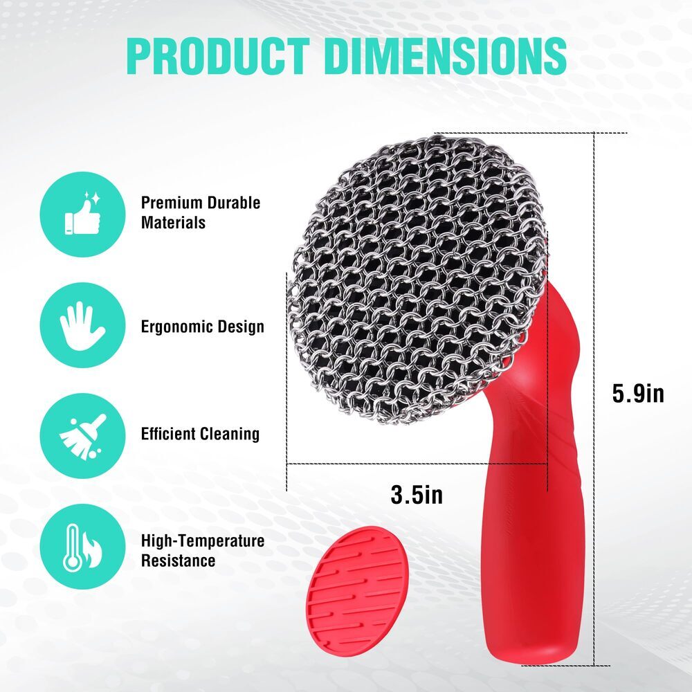 Scrubber With Long Handle Kitchen Cleaning Kit For Grill Dut
