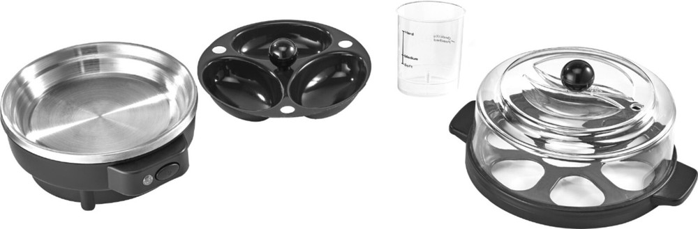 Black 6-Egg Electric Cooker – Fast & Easy Breakfast Maker  